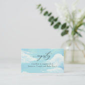 Blue Sky Clouds Baby shower Registry Insert Kaart Visitekaartje (Staand voorkant)
