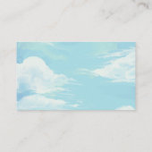Blue Sky Clouds Baby shower Registry Insert Kaart Visitekaartje (Achterkant)
