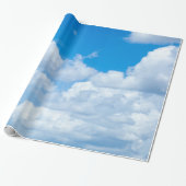 Blue Sky Clouds Background Skies Heaven Design Cadeaupapier (Uitgerold)