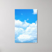 Blue Sky Clouds Background Skies Heaven Design Canvas Afdruk (Voorkant)