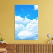 Blue Sky Clouds Background Skies Heaven Design Canvas Afdruk (Insitu (Woonkamer))