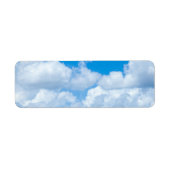 Blue Sky Clouds Background Skies Heaven Design Etiket (Voorkant)