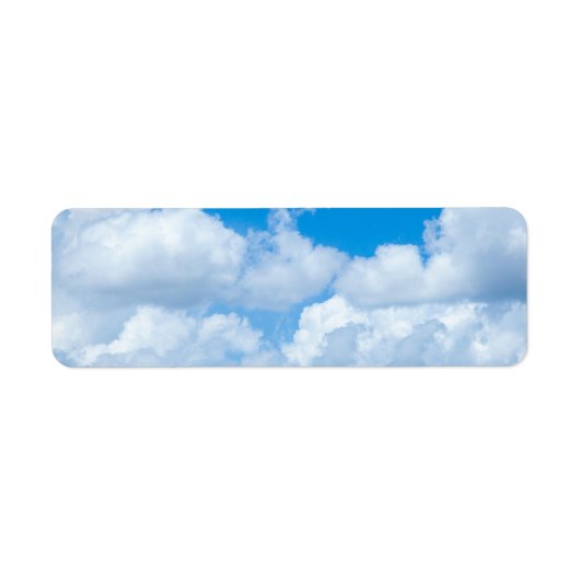 Blue Sky Clouds Background Skies Heaven Design Etiket (Voorkant)