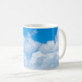 Blue Sky Clouds Background Skies Heaven Design Koffiemok (Voorkant rechts)