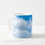 Blue Sky Clouds Background Skies Heaven Design Koffiemok (Voorkant links)