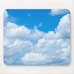 Blue Sky Clouds Background Skies Heaven Design Muismat