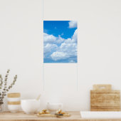 Blue Sky Clouds Background Skies Heaven Design Poster (Keuken)