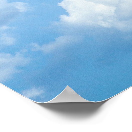 Blue Sky Clouds Background Skies Heaven Design Poster (Hoek)