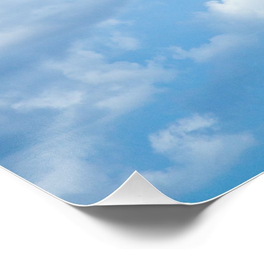 Blue Sky Clouds Background Skies Heaven Design Poster (Hoek)