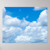 Blue Sky Clouds Background Skies Heaven Design Poster (Voorkant)