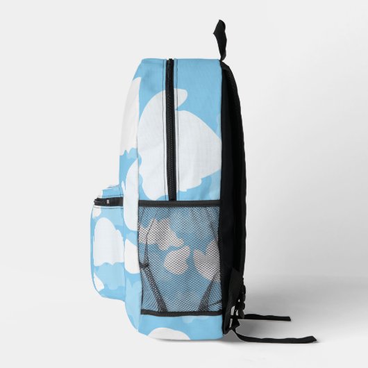 Blue Sky Clouds Bedrukte Rugzak (Rechts)