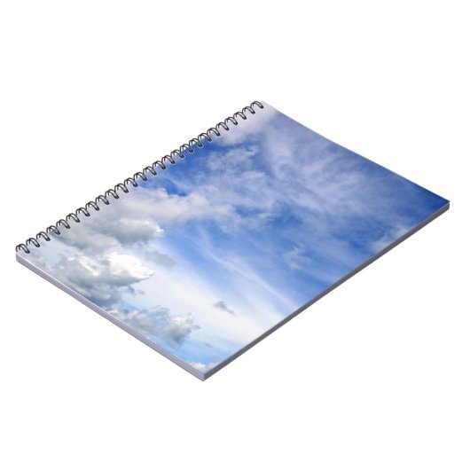 Blue Sky Clouds - Blocnote Notitieboek (Linkerzijde)