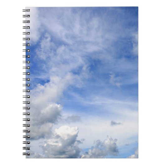 Blue Sky Clouds - Blocnote Notitieboek (Voorkant)