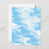 Blue Sky Clouds Briefkaart (Voorkant / Achterkant)