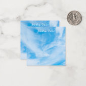 Blue Sky Clouds Calligraphy Script Text Sjabloon (Voorkant / Achterkant in situ)