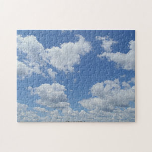 Blue Sky Clouds Creative Pattern Puzzle Legpuzzel