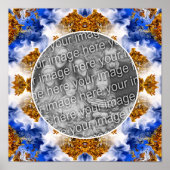 Blue Sky Clouds Creëer Uw eigen foto Poster (Voorkant)