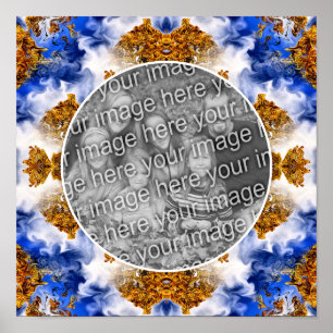 Blue Sky Clouds Creëer Uw eigen foto Poster