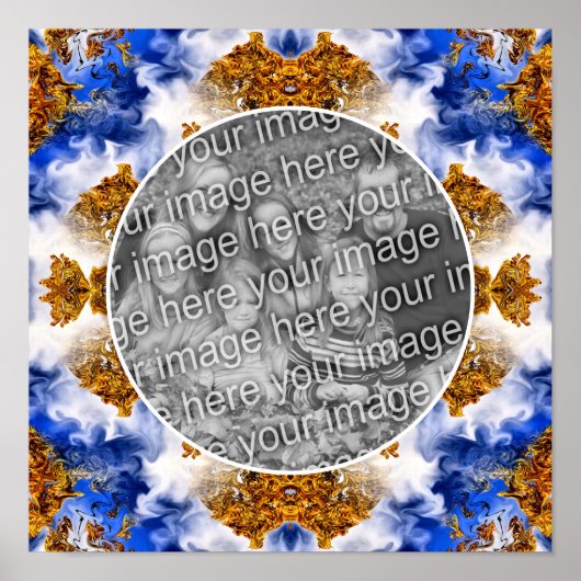 Blue Sky Clouds Creëer Uw eigen foto Poster (Voorkant)