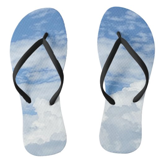 BLUE SKY CLOUDS FOTO ADULT TEENSLIPPERS (Voetbed)