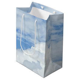 BLUE SKY CLOUDS FOTO MEDIUM GIFT BAG MEDIUM CADEAUZAKJE