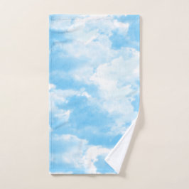 Blue Sky Clouds Handdoek