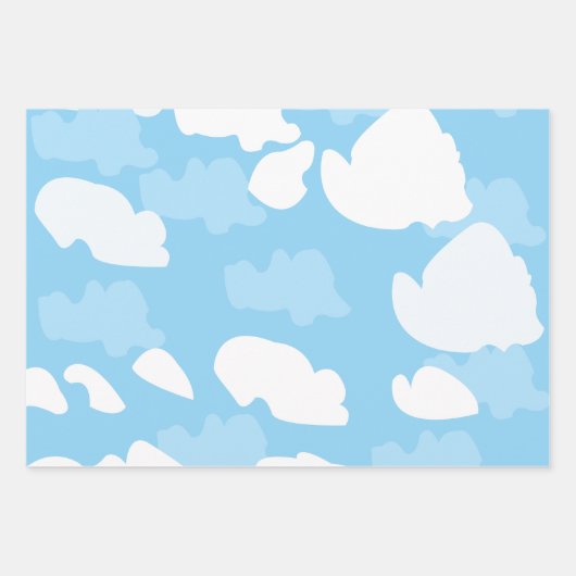 Blue Sky Clouds Inpakpapier Vel (Voorkant 2)