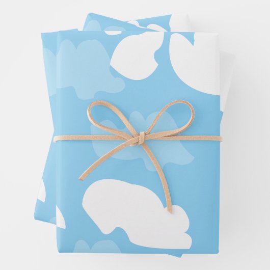 Blue Sky Clouds Inpakpapier Vel (In situ)