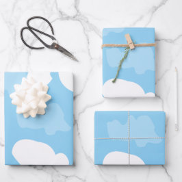 Blue Sky Clouds Inpakpapier Vel