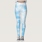 Blue Sky Clouds Leggings (Voorkant)