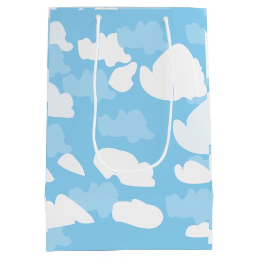 Blue Sky Clouds Medium Cadeauzakje (Achterkant)