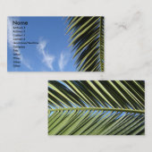 Blue Sky, Clouds, Palm Frond Visitekaartje (Voorkant / Achterkant)