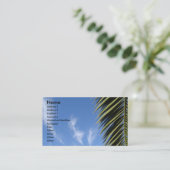 Blue Sky, Clouds, Palm Frond Visitekaartje (Staand voorkant)