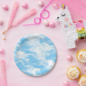 Blue Sky Clouds Papieren Bordje (Feest)