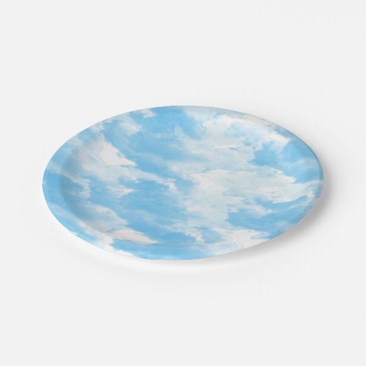 Blue Sky Clouds Papieren Bordje (Gekanteld)