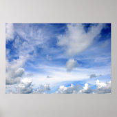 Blue Sky Clouds - Poster (Voorkant)