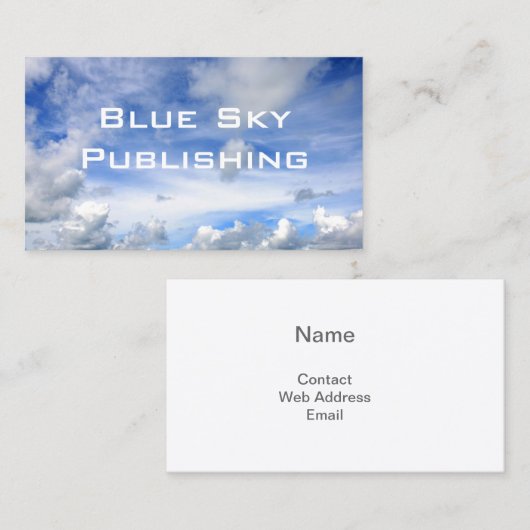 Blue Sky Clouds - Standaard Visitekaartje (Voorkant / Achterkant)