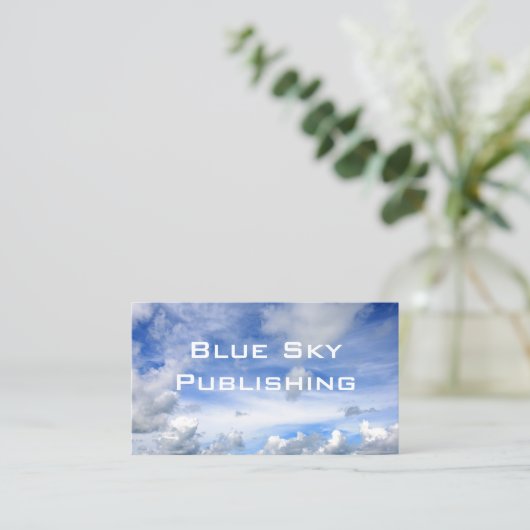 Blue Sky Clouds - Standaard Visitekaartje (Staand voorkant)
