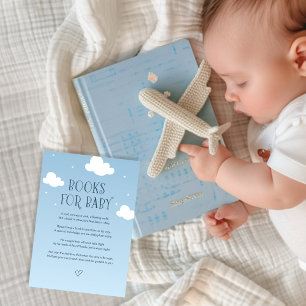 Blue Sky Clouds Stars Boeken voor Baby Informatiekaartje