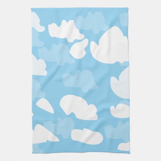 Blue Sky Clouds Theedoek (Verticaal)