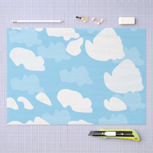 Blue Sky Clouds Tissuepapier (Craft)