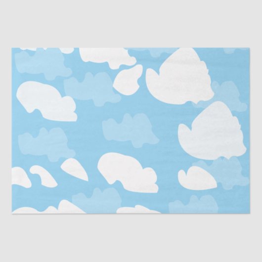 Blue Sky Clouds Tissuepapier (Voorkant)