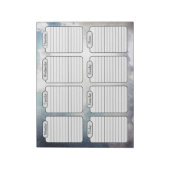 Blue Sky & Clouds Weekplanner Scheur weg Notitieblok (Linkerzijde)