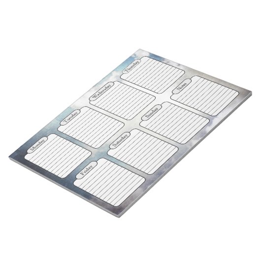 Blue Sky & Clouds Weekplanner Scheur weg Notitieblok (Schuin)