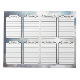 Blue Sky & Clouds Weekplanner Scheur weg Notitieblok