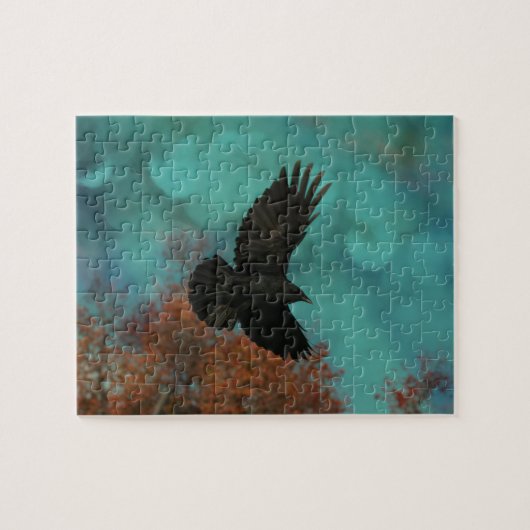 Blue Sky Crow Art Legpuzzel (Horizontaal)