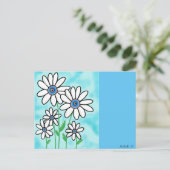 Blue Sky Daisies Briefkaart (Staand voorkant)