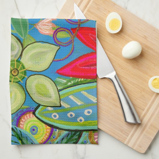 Blue Sky Day theedoek (Quarter Fold)