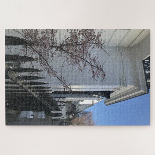 Blue Sky en Cherry Blossom, Chelsea, Londen, Veren Legpuzzel (Horizontaal)