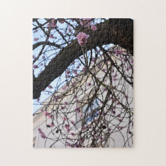 Blue Sky en Cherry Blossom, Chelsea, Londen, Veren Legpuzzel (Verticaal)